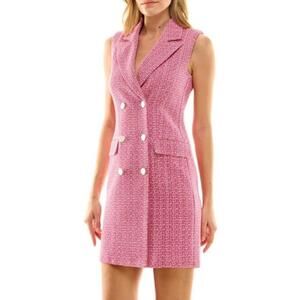 Rose Tweed Blazer Dress